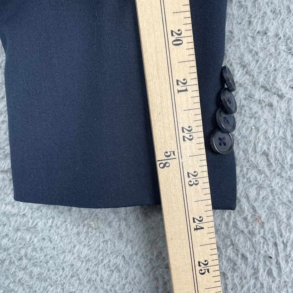 Banana Republic Suit Mens 38S 33x28 Navy Blue Tailored Fit Wool Blend Two Button
